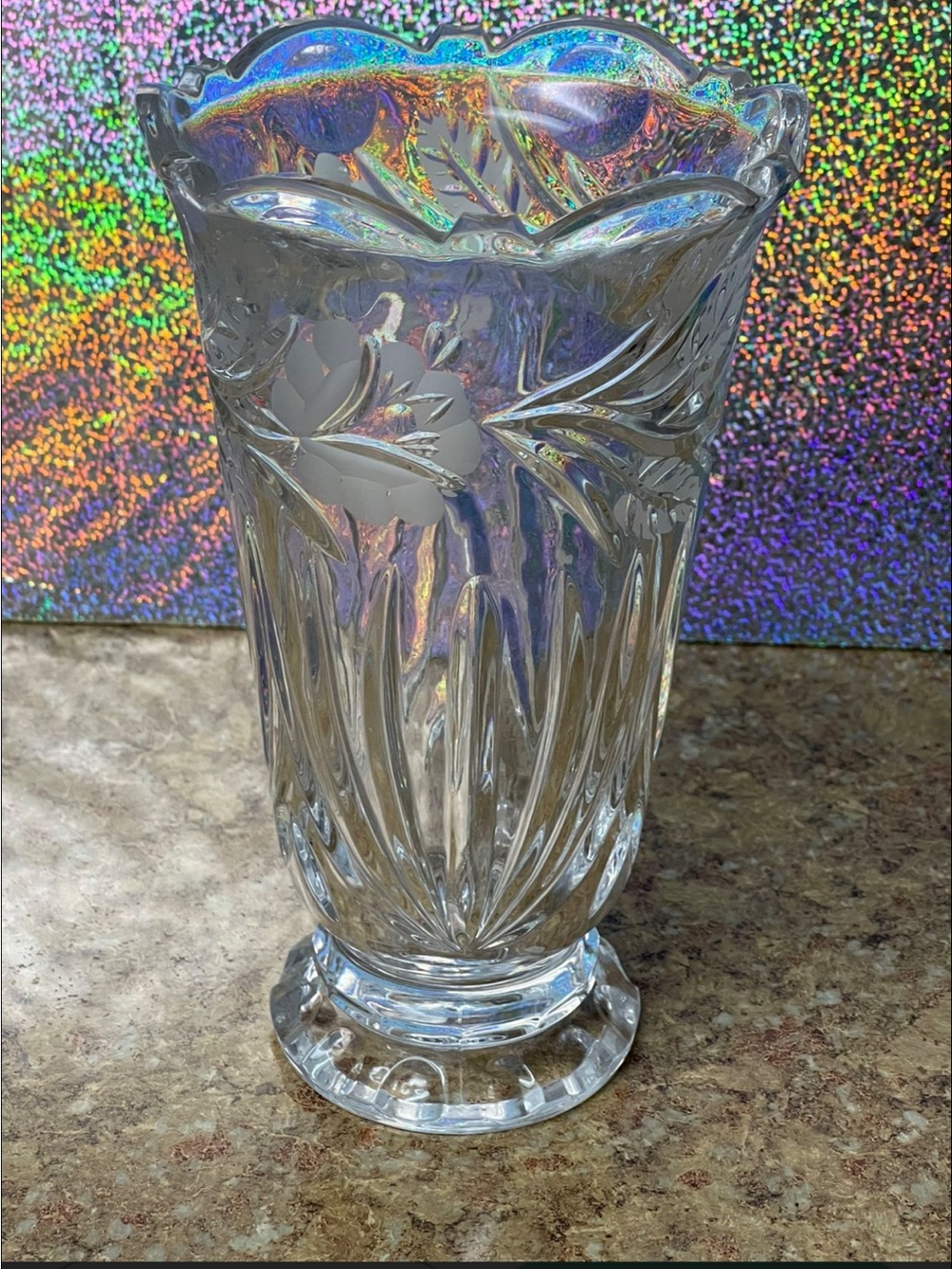 24% Lead Crystal Vase ~ Poland ~ NEW